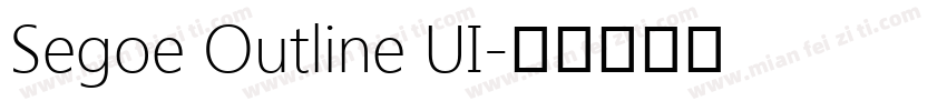 Segoe Outline UI字体转换